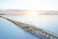 Крымский мост начал отделяться от Крыма (видео)