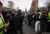 Протесты в Париже: полиция применила против митингующих слезоточивый газ и водомет