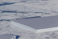 Геометрия природы: NASA показало айсберг идеальной формы