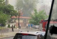 На Лукьяновке в Киеве в одном из ресторанов вспыхнул пожар - видео