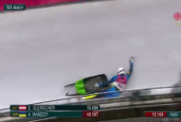 Олимпиада-2018: украинский спортсмен выпал из саней (видео)