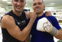 Два чемпиона: Кличко и Усик провели совместную тренировку