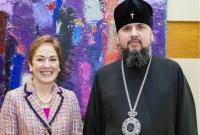 Епифаний встретился с послом США Мари Йованович