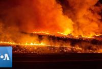 В Калифорнии пылают леса, пламя усиливает северный ветер (видео)