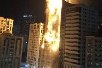 В ОАЭ потушили горящий небоскреб: сгорели все 48 этажей