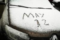 В Беларуси посреди мая выпал снег (видео)